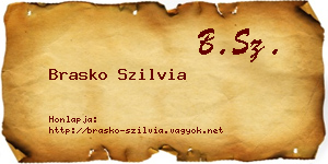 Brasko Szilvia névjegykártya