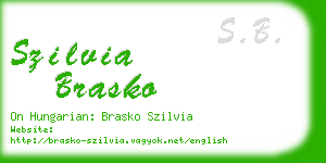 szilvia brasko business card